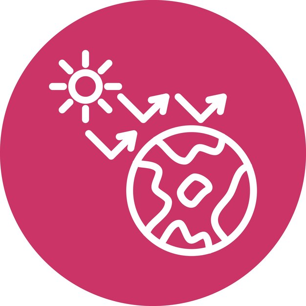 Estilo del icono del efecto invernadero de diseño vectorial