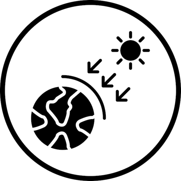 Estilo del icono del efecto invernadero de diseño vectorial