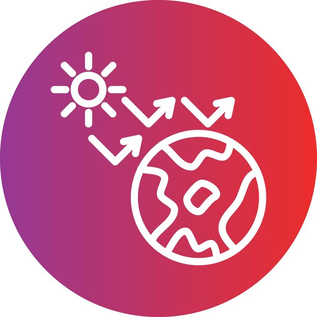 Estilo del icono del efecto invernadero de diseño vectorial