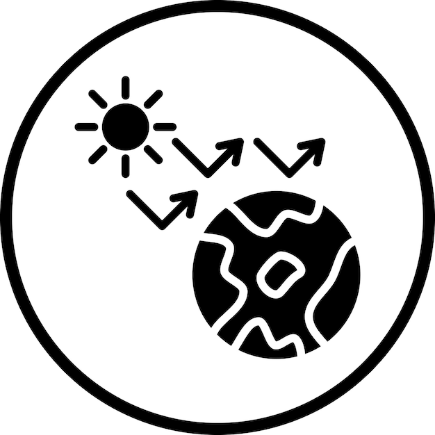 Estilo del icono del efecto invernadero de diseño vectorial