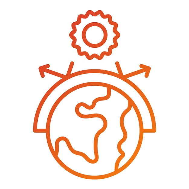 Estilo del icono del efecto invernadero de diseño vectorial