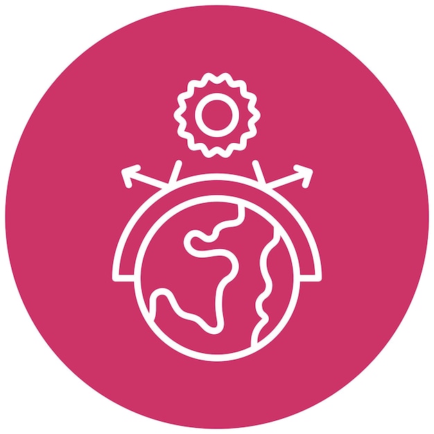 Estilo del icono del efecto invernadero de diseño vectorial