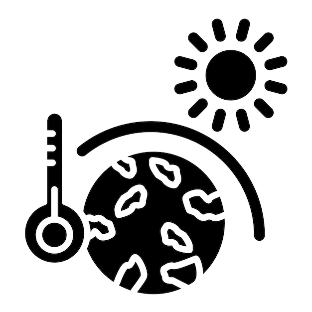 Estilo del icono del efecto invernadero de diseño vectorial