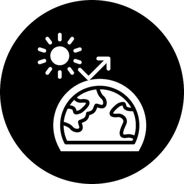 Estilo del icono del efecto invernadero