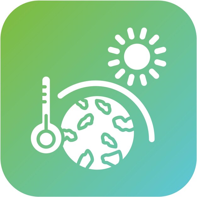 Estilo del icono del efecto invernadero
