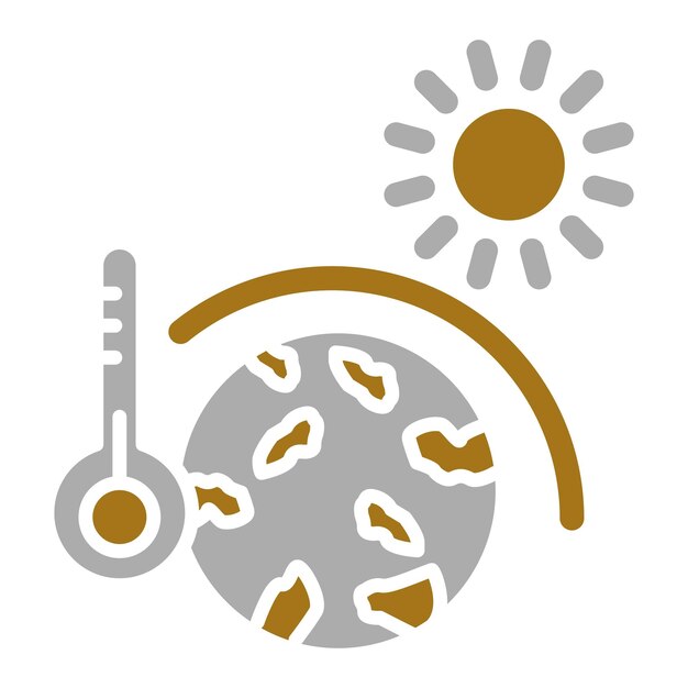 Estilo del icono del efecto invernadero