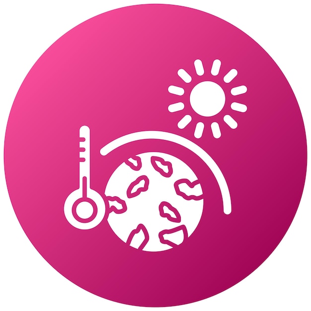 Estilo del icono del efecto invernadero