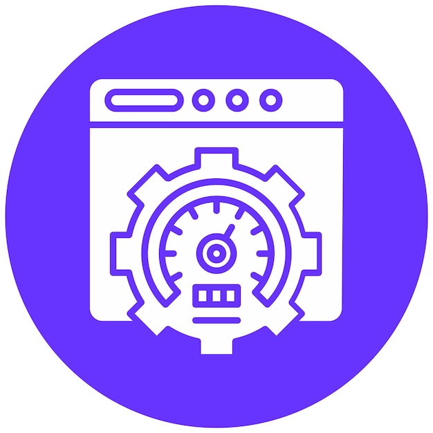 Estilo del icono de eficiencia del diseño vectorial