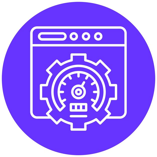Estilo del icono de eficiencia del diseño vectorial