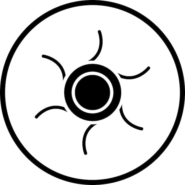 Estilo del icono de la eficiencia luminosa del diseño vectorial