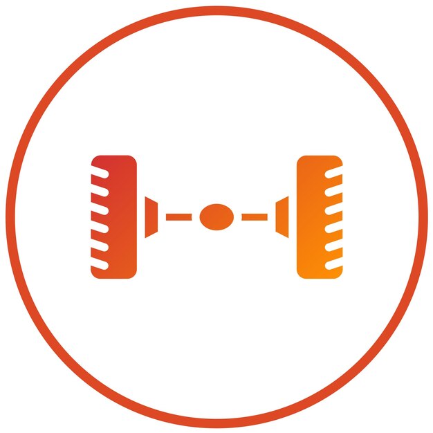 Estilo del icono del eje de diseño vectorial
