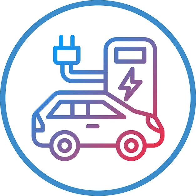 Estilo del icono electrónico del automóvil