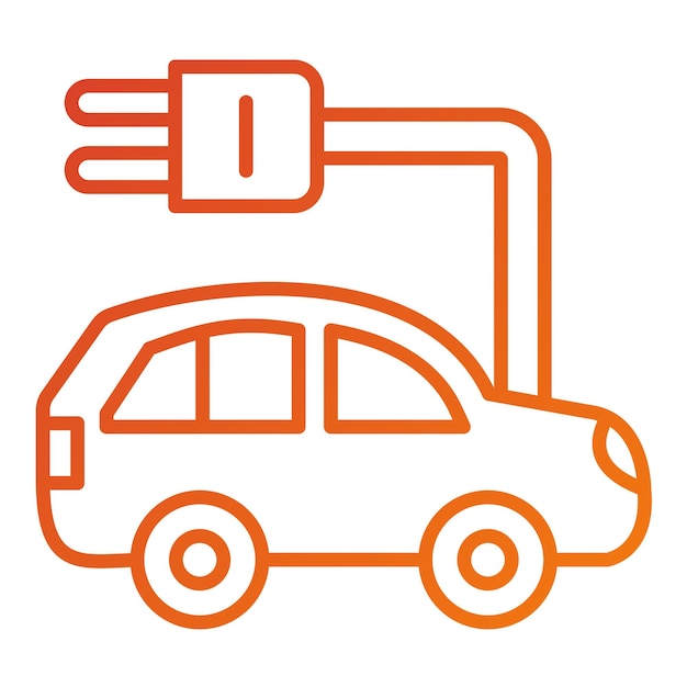 Estilo del icono electrónico del automóvil