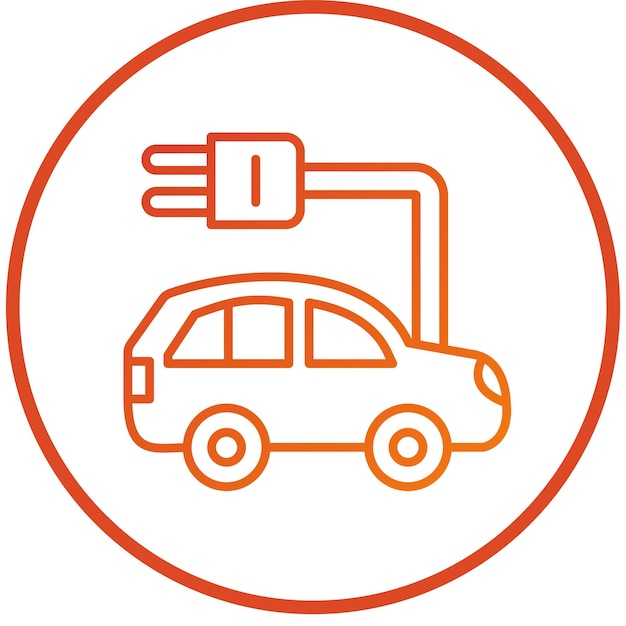 Estilo del icono electrónico del automóvil