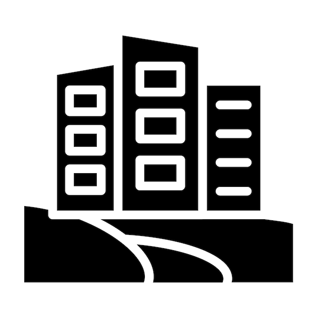 Estilo del icono de elevación de la empresa de diseño vectorial