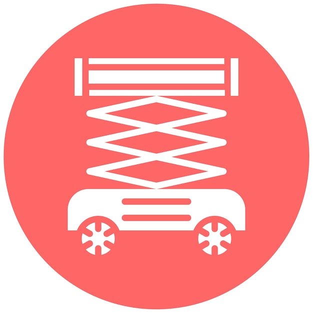 Estilo del icono de elevación de las tijeras de diseño vectorial