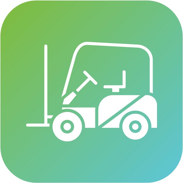 Estilo del icono del elevador de horquilla de diseño vectorial