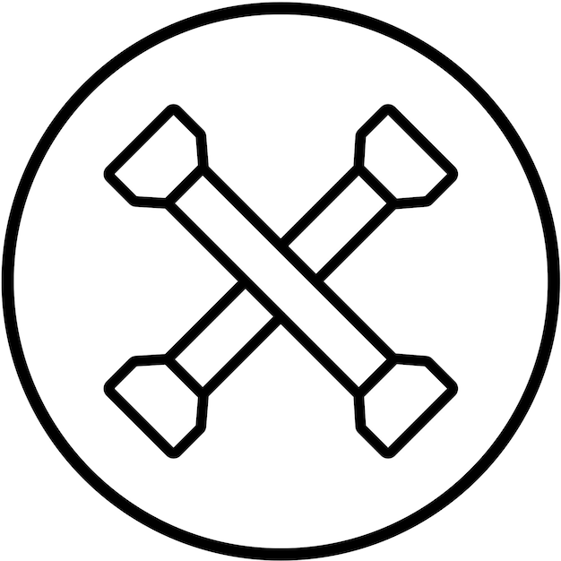Estilo del icono del eliminador de tuercas de diseño vectorial