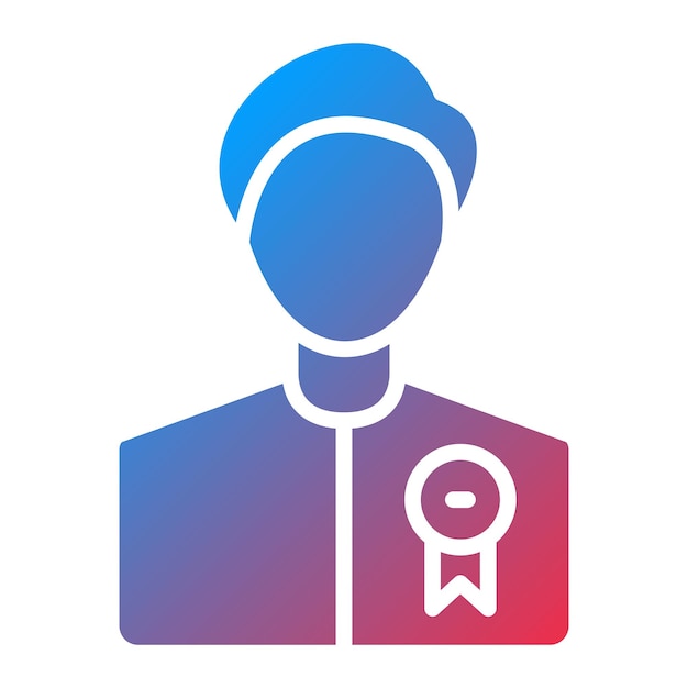 Estilo del icono del embajador de diseño vectorial
