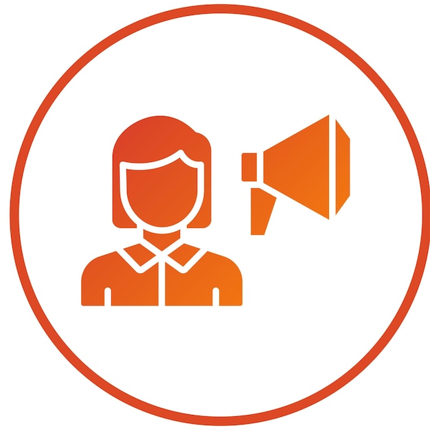 Estilo del icono del embajador de diseño vectorial