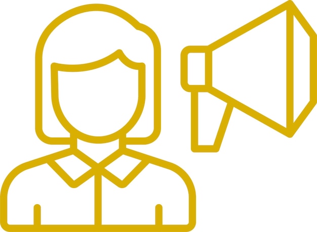 Estilo del icono del embajador de diseño vectorial