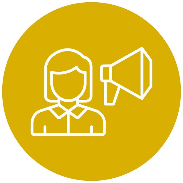 Estilo del icono del embajador de diseño vectorial