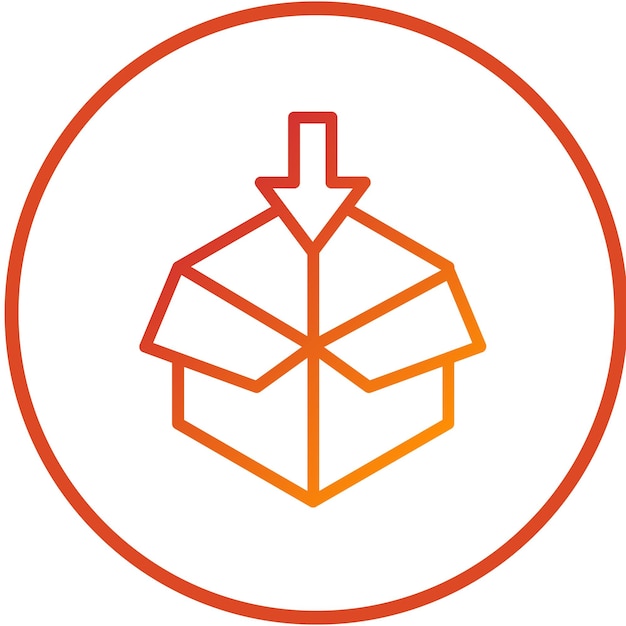 Estilo de icono de embalaje de diseño vectorial