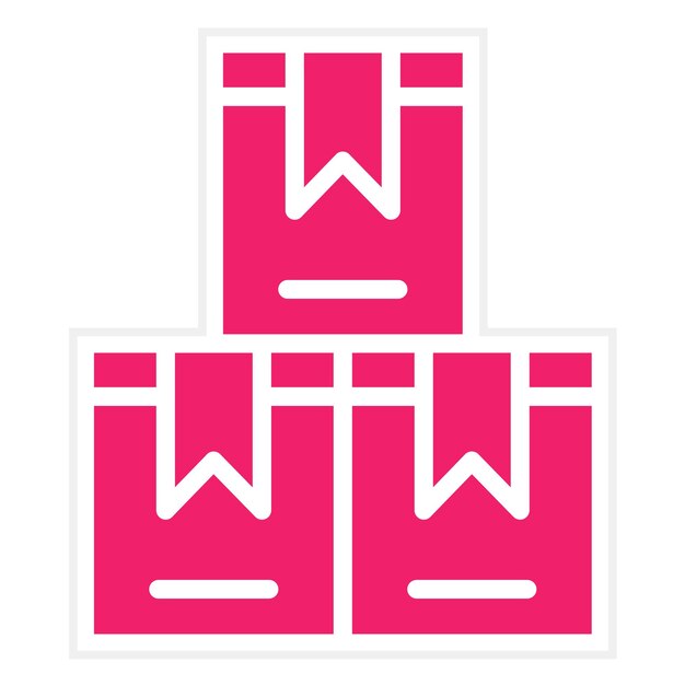 Estilo del icono de embalaje de diseño vectorial