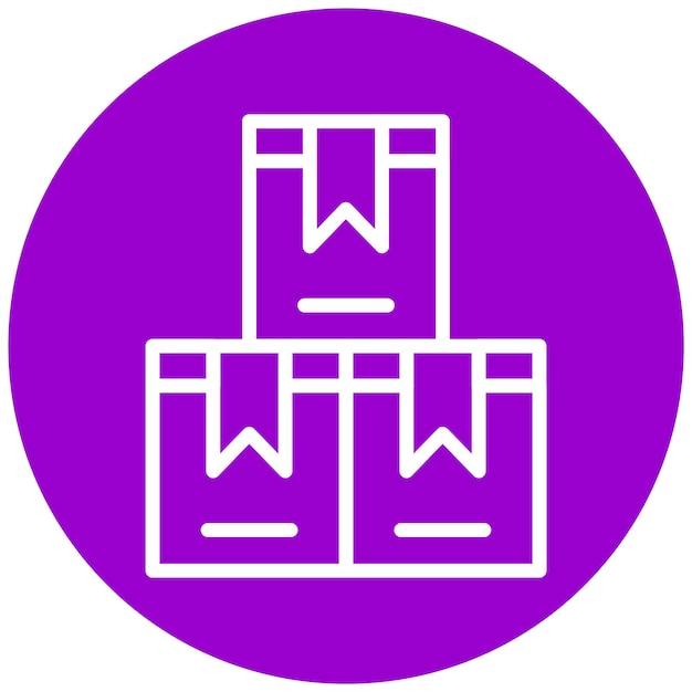 Estilo del icono de embalaje de diseño vectorial
