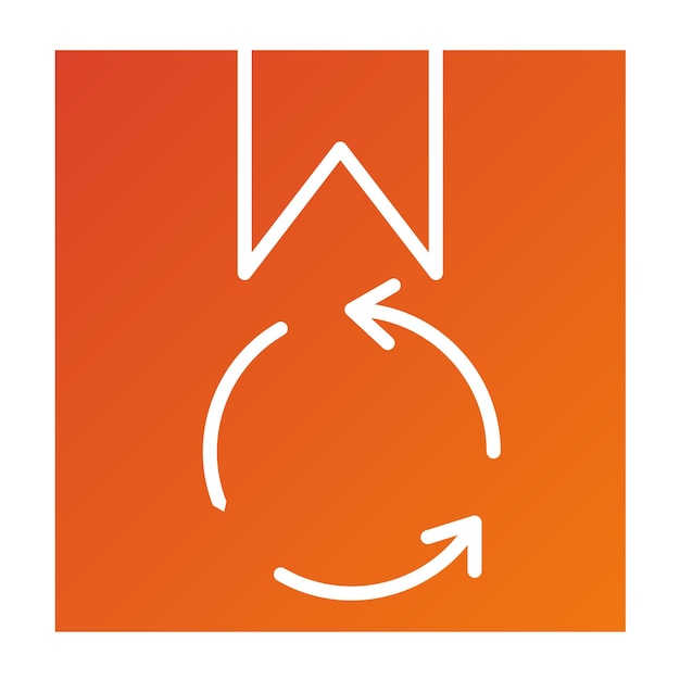 Estilo de icono de embalaje reciclable de diseño vectorial