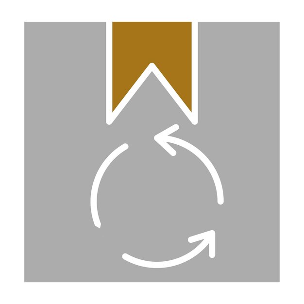 Estilo de icono de embalaje reciclable de diseño vectorial