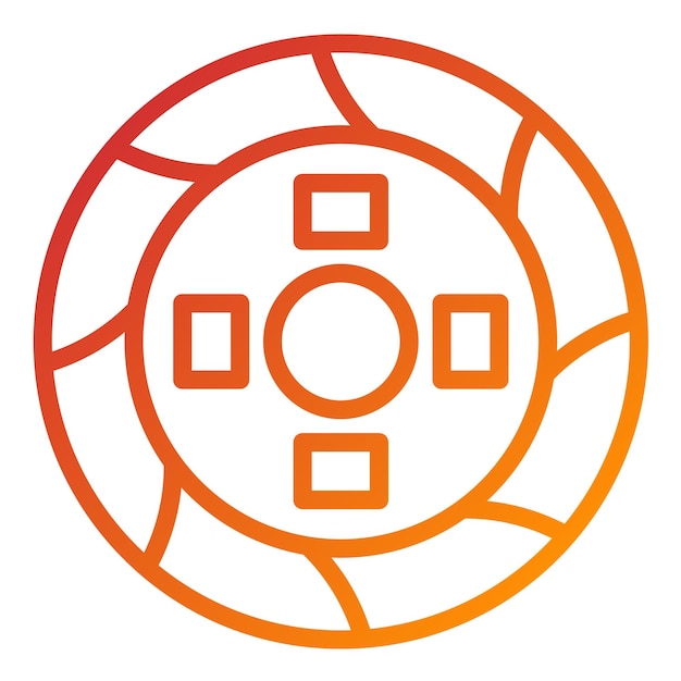 Estilo del icono del embrague de diseño vectorial