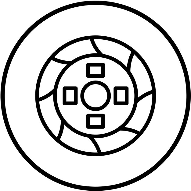 Estilo del icono del embrague de diseño vectorial