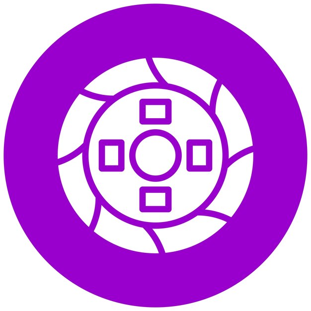 Estilo del icono del embrague de diseño vectorial