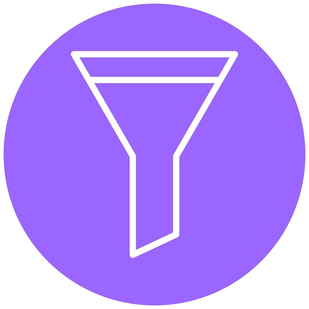 Estilo del icono del embudo de diseño vectorial