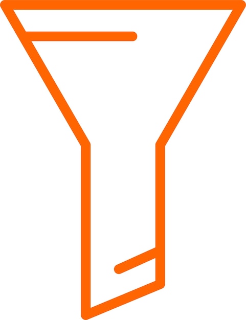 Estilo del icono del embudo de diseño vectorial