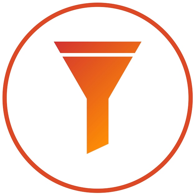 Estilo del icono del embudo de diseño vectorial