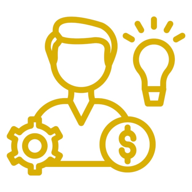 Estilo de icono de emprendimiento de diseño vectorial