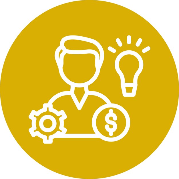 Estilo de icono de emprendimiento de diseño vectorial