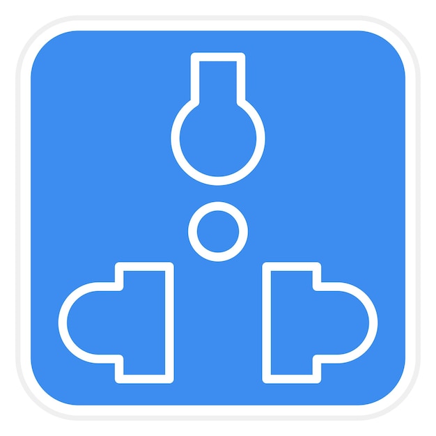 Estilo del icono del enchufe de diseño vectorial