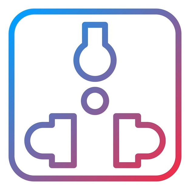 Estilo del icono del enchufe de diseño vectorial