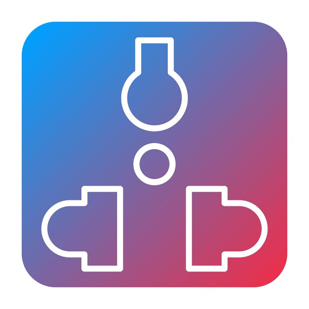 Estilo del icono del enchufe de diseño vectorial