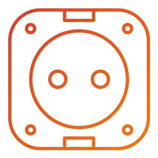 Estilo del icono del enchufe de diseño vectorial