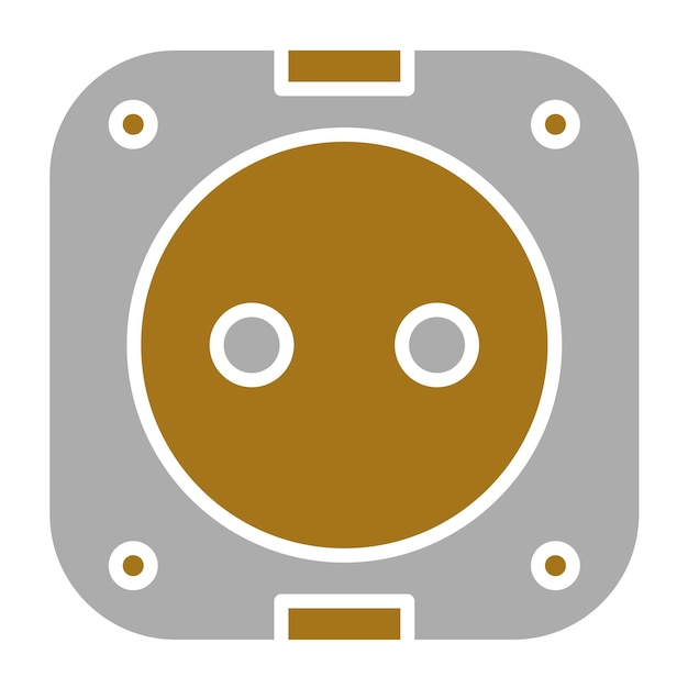 Estilo del icono del enchufe de diseño vectorial