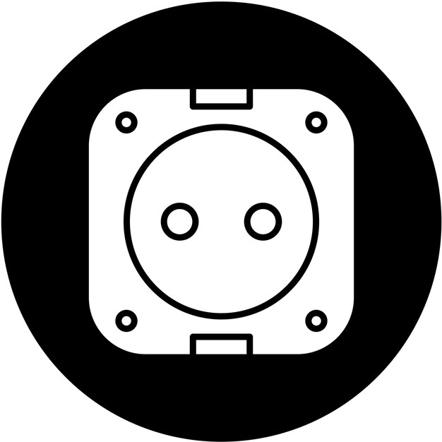Estilo del icono del enchufe de diseño vectorial