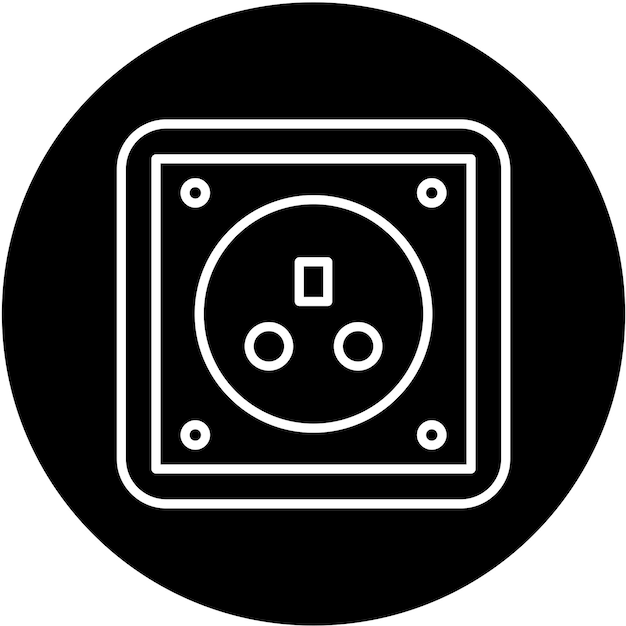 Estilo del icono del enchufe de diseño vectorial