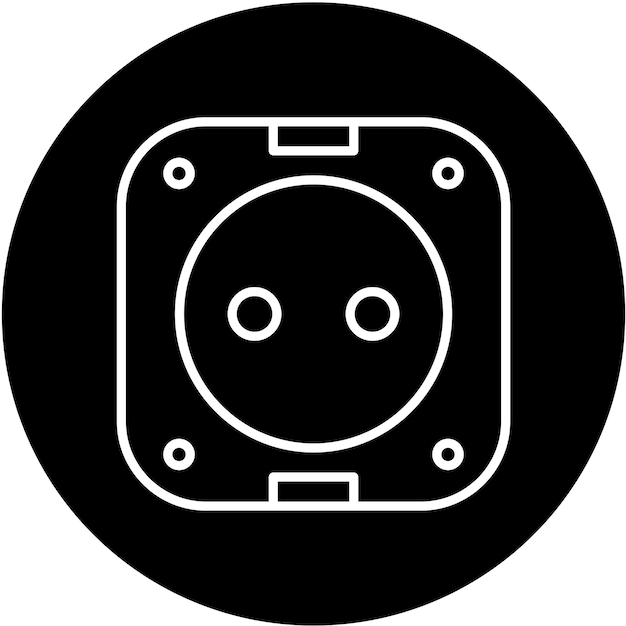 Estilo del icono del enchufe de diseño vectorial