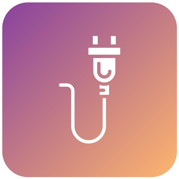 Estilo del icono del enchufe de energía de diseño vectorial