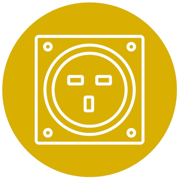 Estilo del icono del enchufe de energía de diseño vectorial