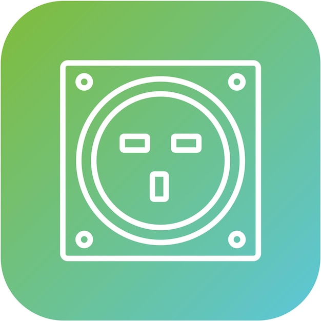 Estilo del icono del enchufe de energía de diseño vectorial